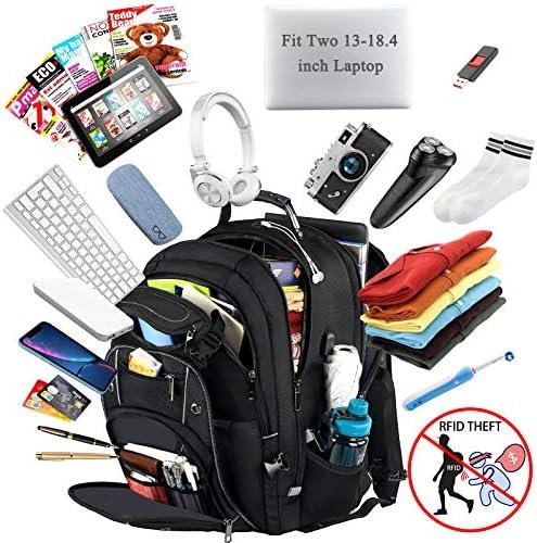 VECKUSON 18.4 Laptop Backpack for unisex, 60L Extra Large Gaming Laptops Back Bag with USB Charger Port,TSA Friendly Flight Approved and RFID Anti-Theft Pocket Heavy-duty Pack,21.3*15.7*11.8inch Grey - Image 2