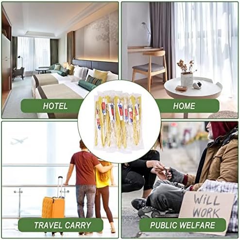 Disposable Toothbrushes With Toothpaste,200 Pack Yellow Hollow Individually Wrapped Disposable Travel Toothbrushes Kit in Bulk for Homeless,Nursing Home,Hotel,Charity - Image 7