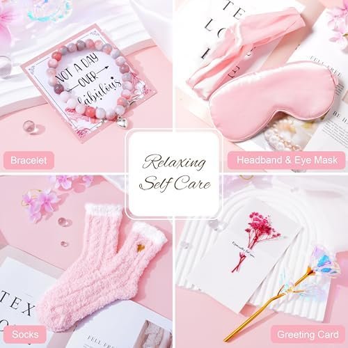 Birthday Gifts for Women Self Care Gifts Get Well Soon Gifts for Women,Relaxing Spa Gifts Basket w/Flannel Blanket Traveling Pillow Care Package christmas Birthday Gifts Idea for Mom Her Wife Friends - Image 6
