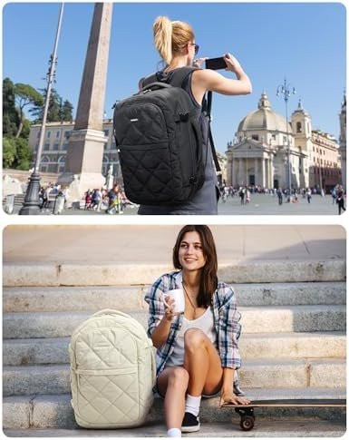 BAGSMART Travel Backpack, 30L Flight Approved Carry on Backpack with Door Lock, TSA Personal Item Backpack with 15.6 Inch Laptop Compartment & Shoe Bag,Suitcase for Travel, Classic Black - Image 3
