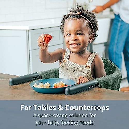 Chicco FastLock® Hook-On High Chair, Portable High Chair for Babies and Toddlers, Sets up in Seconds | Black/Black - Image 2