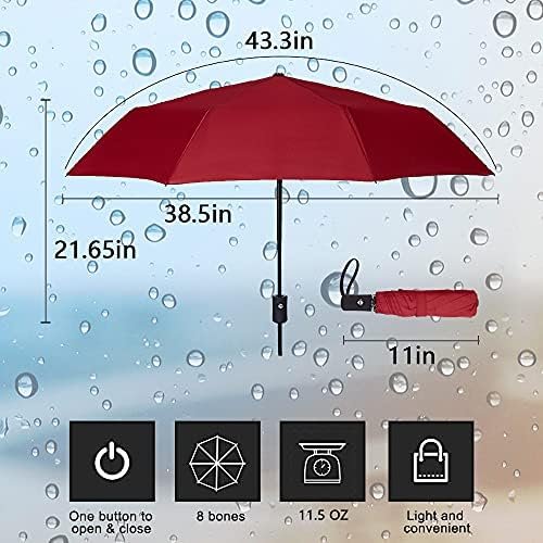 NOOFORMER Compact Travel Mini Umbrella Windproof Automatic Umbrellas Small Lightweight Portable Folding Rain Umbrella for Women Men Kids - Image 2