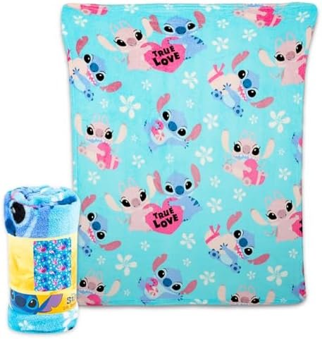 Disney Lilo and Stitch Travel Blanket and Pillow Set - Bundle with 40"x 50" Throw Blanket, Pillow, Stickers, More | Lilo and Stitch Travel Accessories for Kids, Girls - Image 2