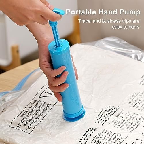 Vacuum Bags for Travel with Hand Pump,Vacuum Travel Bags for Luggage,Vacuum Seal Bags for Clothing,Space Saver Vacuum Storage Bags,Travel Essentials,Clothes,Blankets,Pillows (Combo 12 Pack) - Image 4