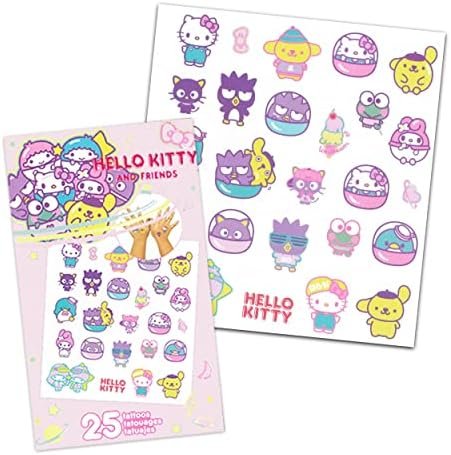 Hello Kitty and Friends Neck Pillow and Blanket Set - Bundle with Hello Kitty Travel Neck Pillow, My Melody Fleece Blanket, Tattoos, Sticker Activity Book, More | Hello Kitty Travel Accessories - Image 5