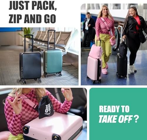 Take OFF Luggage - Personal Item Rolling Suitcase 3.0, TSA Approved, Small Carry On, Under the Seat, Hard Shell with Removable Wheels, Light Weight Bag, Airplane Travel Essential Accessories, 18x14x8 - Image 7