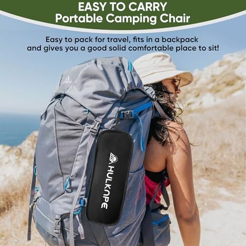 Ultralight Folding Camping Chairs,Portable Lawn Chair for Adults,3.5Lb Lightweight Backpacking Chair,Compact Foldable Beach Chair with Anti-Sinking Feet for Outdoor Camp Hiking Travel Supports 330LBS - Image 9