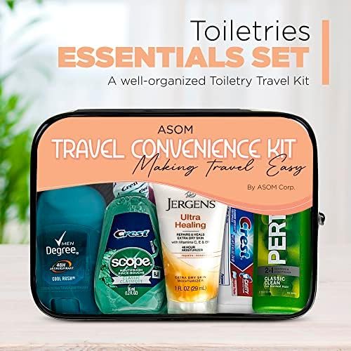Asom Toiletry Travel Kit - 20 Piece TSA Approved Personal Care & Hygiene Essentials Set for Men & Women, Pre-Filled Convenience for Travel, Airplane Carry-On Ready. - Image 8