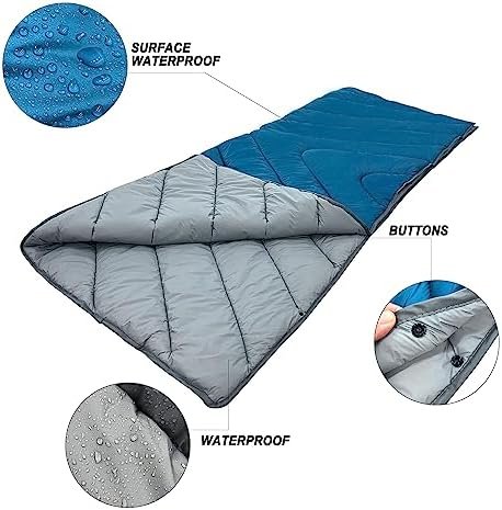 Waterproof Camping Blankets for Sleeping,Wearable Sleeping Bag Poncho Adult,Outdoor Travel Blanket,Lightweight Stadium Blanket Packable,Thermal Poncho Great for Fishing,Concerts - Image 4