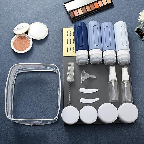 16 Pack Travel Bottles Set for Toiletries, Leakproof Travel Containers for Toiletries TSA Approved Silicone Travel Accessories Squeezable Refillable 3oz for Shampoo Conditioner Lotion - Image 6