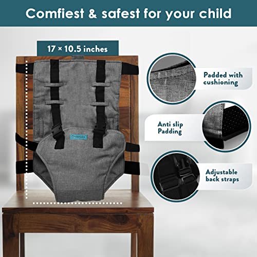 Baby Portable High Chair for Travel | Baby Travel Essential | Portable Highchair for Baby | Travel High Chairs for Babies | Portable Baby Chair | High Chair Harness | Travel High Chair - Image 5