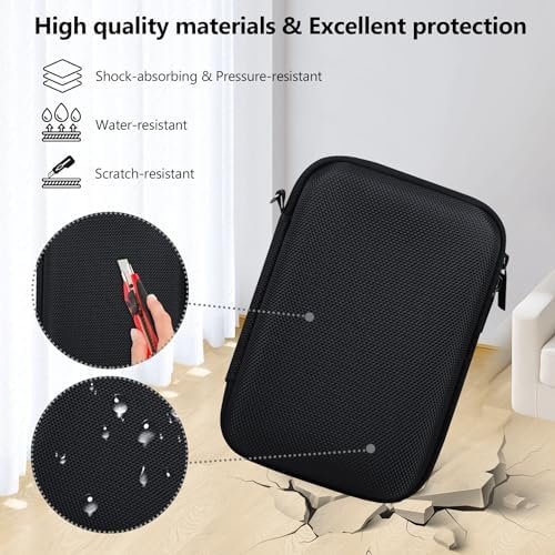 Hard Travel Case for Fujifilm X100VI / X100V Digital Camera, Digital Camera Storage Case With Mesh Pocket for Batteries, SD Card, USB Cable, Black - Image 5