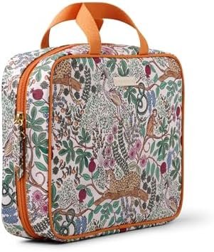 RIFLE PAPER CO. Travel Cosmetic Case, Unit Includes Pockets for storage, Simply Wipe to Easily Clean, Unique Travel Accessory, Stylized Pattern, Safari - Image 3