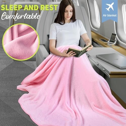2 in 1 Travel Blanket with Neck Pillow Compact Sleeping Support Women 2024 Summer Winter Vacation Essentials European Mexico Costa Rica Bahamas Alaska Japan Italy Amazon Africa Hawaii Trip Must Haves - Image 2