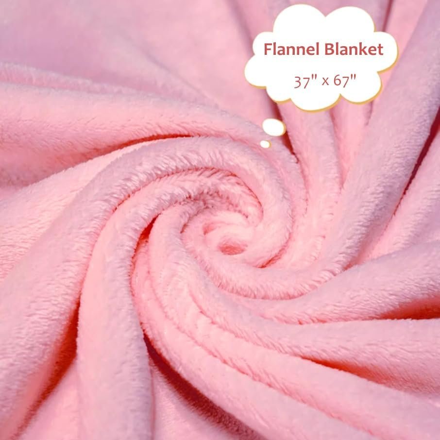 3 In 1 Travel Pillow and Blanket Set with Bag Cute Funny Plush Pillow Blanket Combo with Carrying Handle for Car & plane,Hand Warmer,Pink Throw Pillows for Bed,Sofa,Home Decor,Birthday Gifts for Kids - Image 4