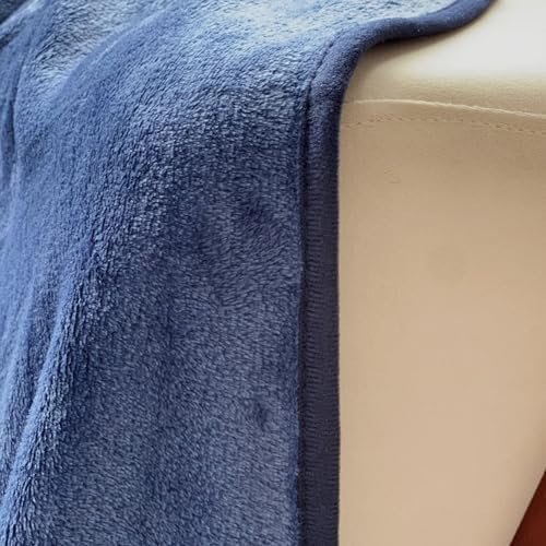Travel Blanket Pillow in Mini Soft Case Premium Plush Airplane Blanket in Soft Bag Compact Pack with Luggage Belt and Backpack Clip Flight Packable Plane Accessories (Navy Blue) - Image 5