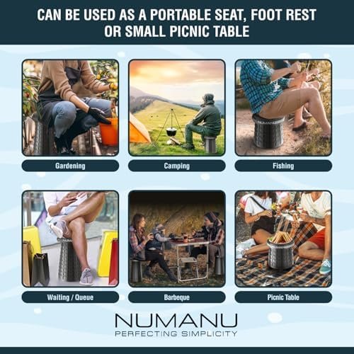 2025 Upgraded XXL Collapsible Stool 19.7" & Seat Cushion + Carry Bag, 1000lbs Max Weight, Heavy Duty Portable Retractable Folding Chair or Travel Footrest, Gift for Camping & Outdoors - Image 7