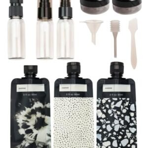 Kitsch Travel Bottles for Toiletries - TSA Approved Bottles, Refillable, Leak-Proof Travel Size Containers, Essentials Kit for Shampoo, Conditioner, Lotion and More - 11 Pack