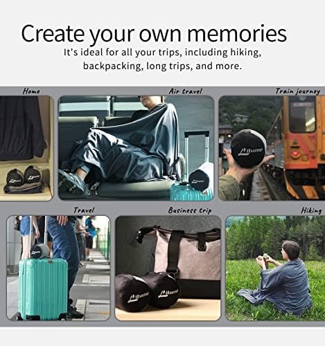 Travel Blanket Lightweight and Breathable, 67 x 48 Soft Airplane Blanket for Travelers, Foldable Camping Sheet with Stuff Sack for Train, Camp, Traveling (Velvet/Fleece) - Image 7