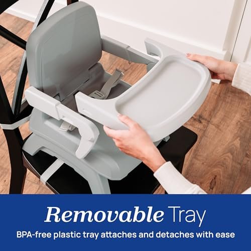 Chicco Bento™ 3-in-1 Portable Booster Seat for Table, Feeding Seat and Toddler Chair for Babies and Toddlers, for Children up to 50 lbs., Lightweight, Compact Fold | Oyster/Grey - Image 5