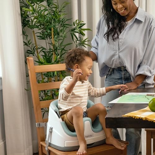 Ingenuity Baby Base 2-in-1 Booster Feeding and Floor Seat with Self-Storing Tray - Mist - Image 12
