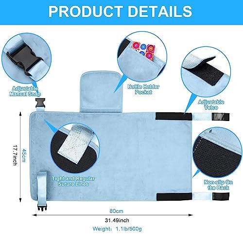 Toddler Airplane Bed, Kids Airplane Seat Extender Travel Bed, Kids Airplane Travel Essentials, Airplane Must Have for Toddlers, Portable Plane Bed Foot Rest for Flights - Image 4