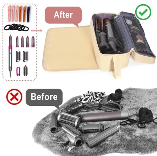 Hair Tools Travel Bag with Heat Resistant Pad, Portable Hair Tools Storage for Hair Straighteners, Curling Iron and Hair Care Accessories, Traveling Essentials for Women - Image 5