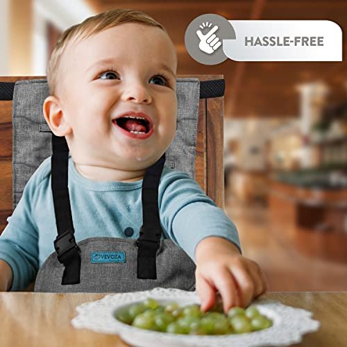 Baby Portable High Chair for Travel | Baby Travel Essential | Portable Highchair for Baby | Travel High Chairs for Babies | Portable Baby Chair | High Chair Harness | Travel High Chair - Image 3