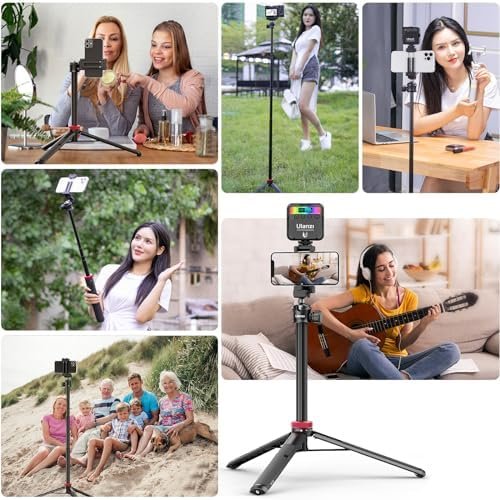 ULANZI MT-44 Extendable Phone Tripod, 360° Ball Head 44" Selfie Stick Phone Vlog Tripod Stand with 2 in 1 Phone Clip for iPhone Sony Canon GoPro, Lightweight for Travel - Image 8