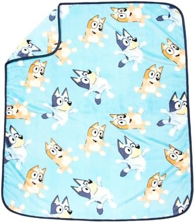 Jay Franco Bluey Plush Mini Pillow Buddy & 40 x 50 Inch Travel Throw Set - Kids Super Soft 2 Piece Blanket Set - Image 4