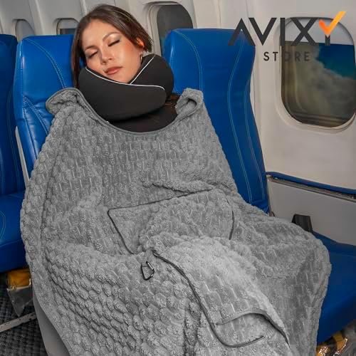 4-in-1 Travel Set: Memory Foam Neck Pillow, Earplugs, Sleep Mask & Blanket – Perfect for Airplane Travel, Road Trips, and Daily Commutes - Image 11