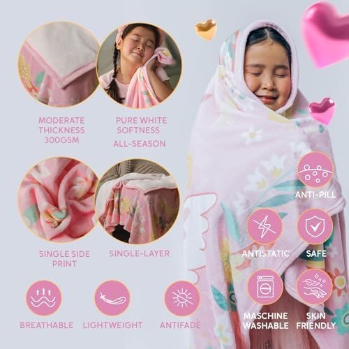 Kids Travel Pillow and Blanket 2-in-1 - Compact Throw Cushion with Unicorn Design, Soft Bag, Flight Accessories for Airplane, Car, or Camping Essentials - Image 4