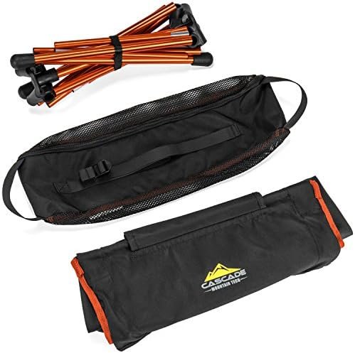 Cascade Mountain Tech Outdoor High Back Lightweight Camp Chair with Headrest and Carry Case - Black - Image 13