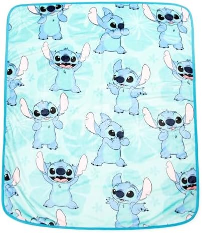 Jay Franco Disney Lilo & Stitch Kids Travel Set - 3 Piece Set Includes 40 x 50 Throw Blanket, Eye Mask, and Neck Pillow - Super Soft & Cozy Travel Accessories - Image 3