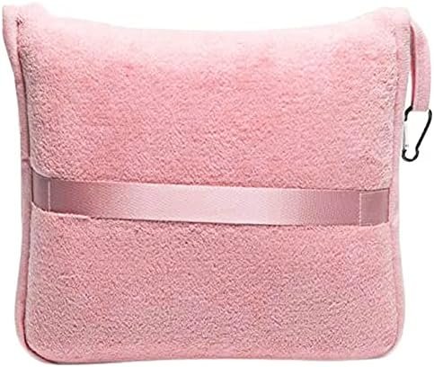 BlueHills Premium Soft Travel Blanket Pillow Airplane Blanket in Soft Bag case with Hand Luggage Belt and Carabiner Compact Pack Large Cozy Portable for Plane Car Train Transit Light Pink T020 - Image 7