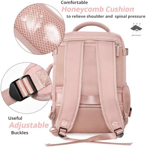 Travel Backpack for Women Men,Travel Laptop Backpack w/USB Charging Port, Waterproof Travel Backpack Carry On Flight Approved,Weekender Business Hiking Bag,Laptop Backpack 15.6 inch - Image 7