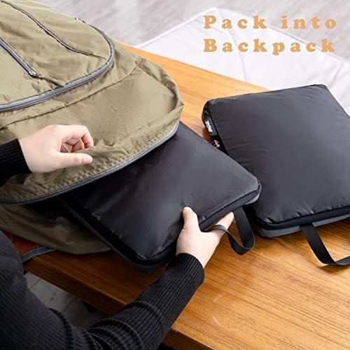 BAGAIL 4 Set/6 Set Ultralight Compression Packing Cubes Packing Organizer for Travel Accessories Luggage Suitcase Backpack(70D 6Set Black) - Image 7