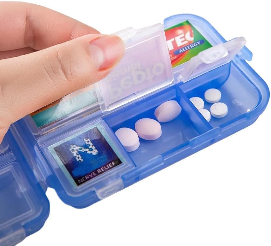 Pill Organizer with Medicine Labels - 7 Day Travel Pill Container (Pink, 161 Labels) - Image 7