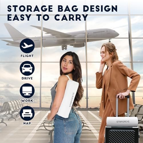 Ultra-Soft Travel Blanket for First Class,Airplane Blanket with Compact Bag,Portable and Small Car&Train&Office Blanket with Sleep Mask,Travel Essentials for Flying (Khaki) - Image 5