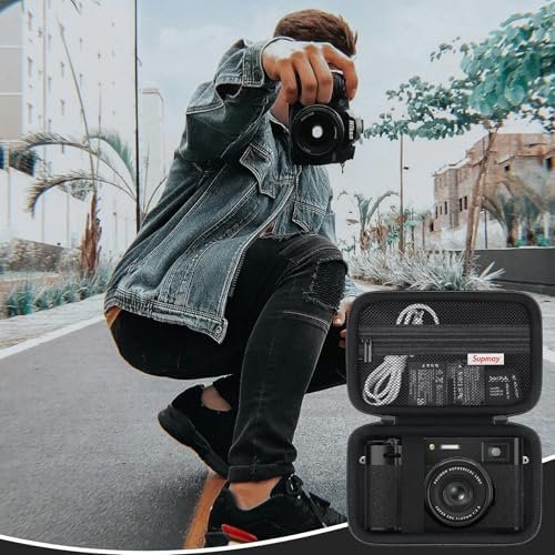 Hard Travel Case for Fujifilm X100VI / X100V Digital Camera, Digital Camera Storage Case With Mesh Pocket for Batteries, SD Card, USB Cable, Black - Image 7