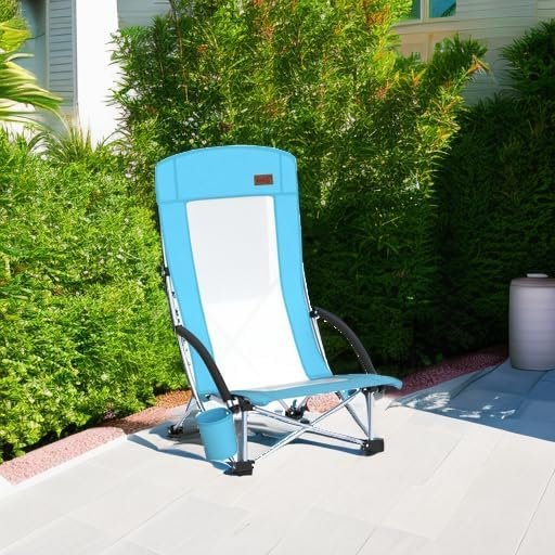 Nice C Beach Chair, Beach Chairs for Adults 2 Pack w/Cooler Compact High Back, Cup Holder & Carry Bag & Heavy Duty Outdoor, Camping, BBQ, Travel, Picnic, Festival (Set of 2 Blue) - Image 6