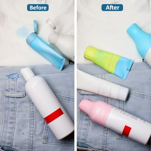 10 Pack Travel Essentials Silicone Bottle Covers, Cruise Ship Essentials, Travel Accessories Luggage for Women Men, Elastic Sleeves for Leak Proofing, Fit Most Travel Size Bottles Toiletries - Image 2