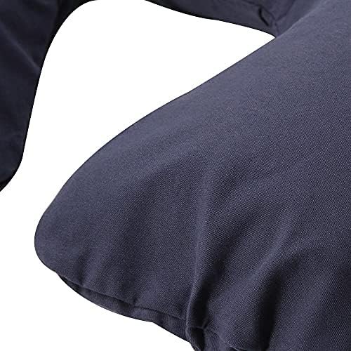 Inflatable Travel Neck Pillow and Eye Mask Sleep Set for Adults and Kids Travel Accessory for Relaxing Comfort Pain Relief for Flights and Car Rides Essential - Blue 223 - Image 4