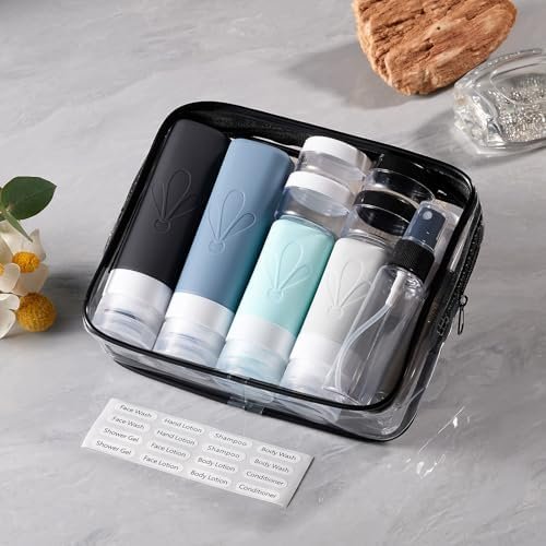 INSFIT Silicone Travel Bottles Set, 17 Pack Travel Size Toiletries, Leakproof Travel Bottles for Toiletries, Travel Accessories for Women, Airplane Travel Essentials, Travel Containers for Toiletries - Image 7