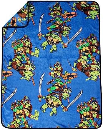 Jay Franco Nickelodeon Teenage Mutant Ninja Turtles Mutant Mayhem Leonardo Nogginz Set - 40 x 50 Inch Blanket & Plush Pillow Set, Kids Super Soft 2 Piece Set - Image 3