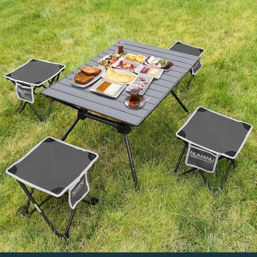 Portable Camping Stool 2-Pack & Carry Bags, Foldable Travel Seat or Retractable Foot Rest for Outdoors, Portable Folding Pop Up Stool Gift for Camping & Outdoors - Max Weight 320lbs - Image 2
