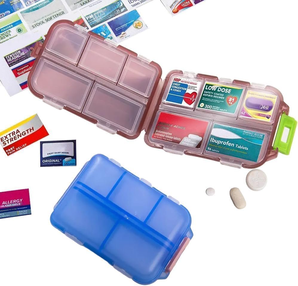 Pill Organizer with Medicine Labels - 7 Day Travel Pill Container (Pink, 161 Labels) - Image 8