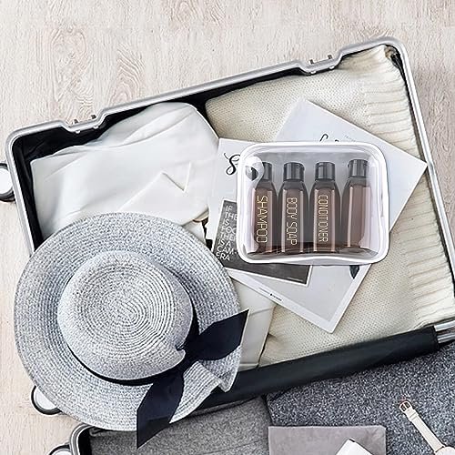 Cosywell Travel Bottles for Toiletries 4pcs 3.4oz Travel Shampoo and Conditioner Bottles TSA Approved Travel Size Containers Leak Proof Small Plastic Squeeze Bottles with Flip Cap - Image 6