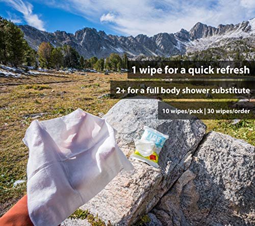 Bar-D Biodegradable Body Wipes with Tea Tree Oil & Aloe Vera - Refreshing Shower Wipes Great for Camping, Hiking, Post Workout and Travel (3-Pack, 10 Wipes/Pack) - Image 3