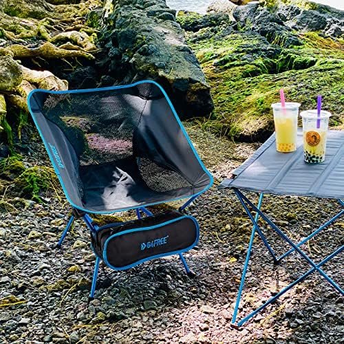 G4Free Folding Camping Chairs, Ultralight Compact Backpacking Folding Chairs Lawn Chairs Heavy Duty 330lbs with Side Pockets Packable for Outdoor Camp Travel Beach Picnic Gardening Travel Hiking - Image 7